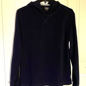 NWT Eddie Bauer Men's Textured Lounge Long Sleeves Hoodie Blue Size Medium